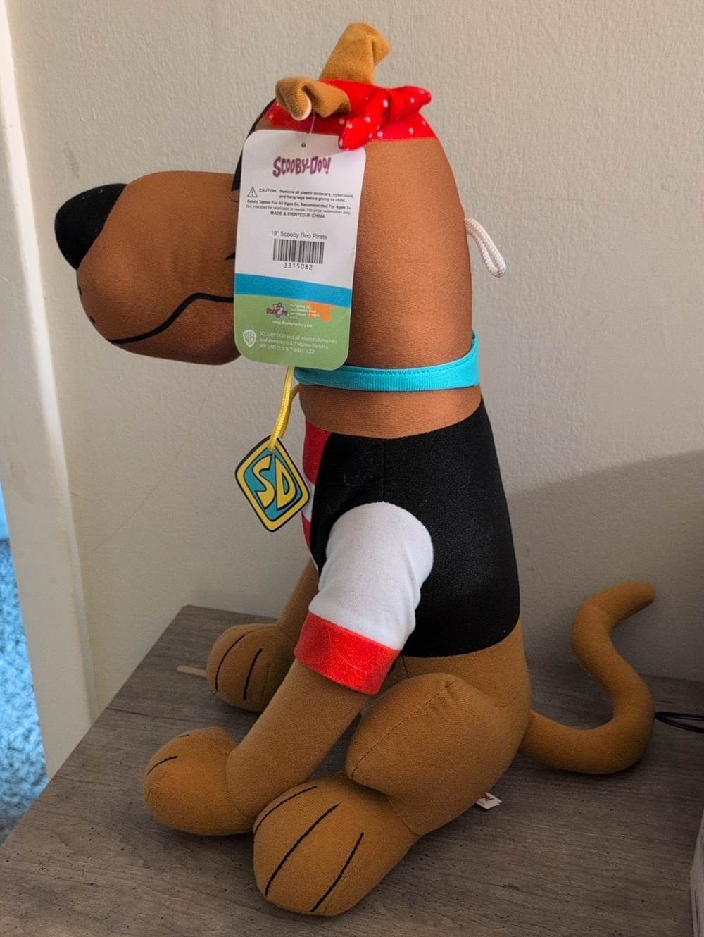 Scooby-Doo! Pirate Stuffed Animal One Size Brown Orange - Picture 2 of 7